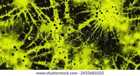 Black and lemon green tie dye pattern seamless  , Colorful tie dye pattern abstract background. NeonTie Dye two Tone. Abstract batik brush seamless and repeat pattern design.