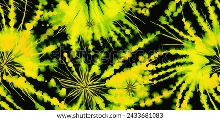 Black and lemon green tie dye pattern seamless  , Colorful tie dye pattern abstract background. NeonTie Dye two Tone. Abstract batik brush seamless and repeat pattern design.