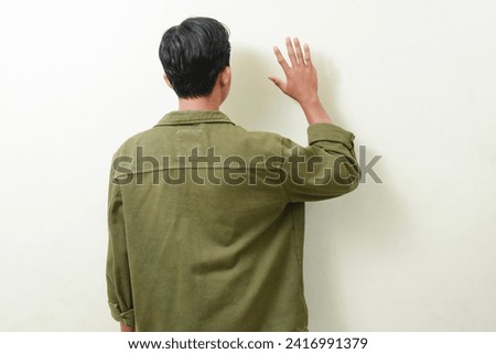 Similar – Image, Stock Photo Asian man standing on street