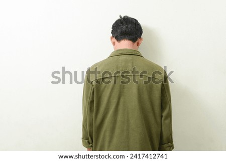 Similar – Image, Stock Photo sad man looking down