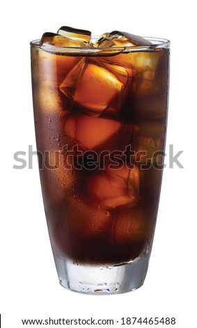 
Cold Brew Iced Coffee In A Clear Cup On A White Background Stock foto © 