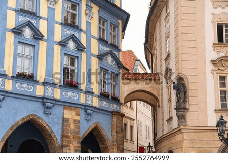 Similar – Image, Stock Photo Old stone bridge between rocky cliffs in town