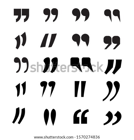 Quotes marks. Vector icon quotation marking quote mark comma double commas speech punctuation text