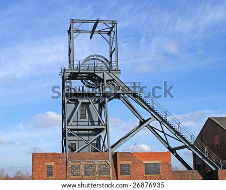 Similar – Image, Stock Photo Coal mining winding tower