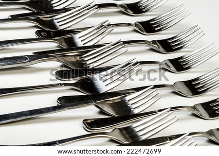 Photographic image of a fork collection