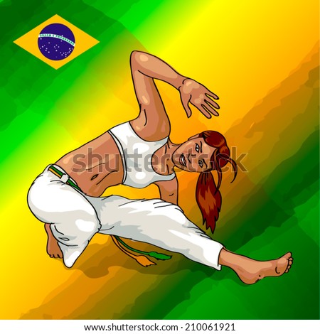 capoeira girl, sport, exercise, dance