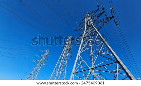 Similar – Image, Stock Photo Electricity wires view against the sky