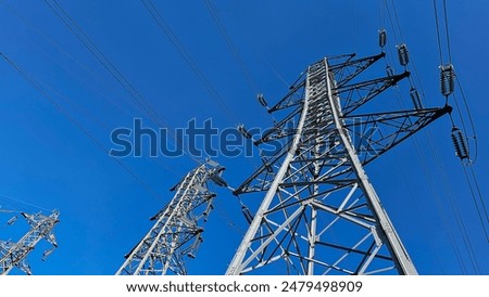 Similar – Image, Stock Photo Electricity wires view against the sky