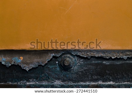 Orange metal surface