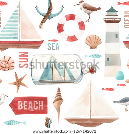 Travel Luggage Cover Compass Sailing Pattern Crabs Starfish Suitcase Protector