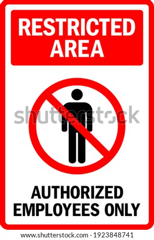 Image, Stock Photo prohibited zone for persons