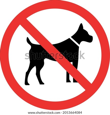 No dogs allowed sign. Forbidden signs and symbols.