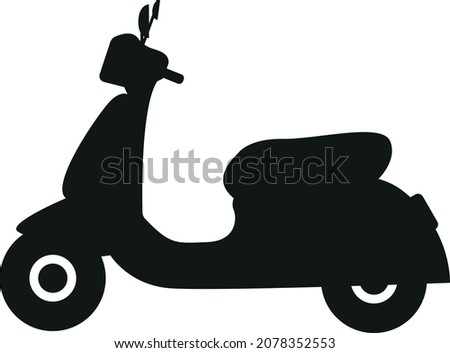 Motor scooter icon sign vector. Vehicle and transport.