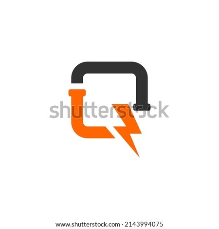 Initial Letter Q, Pipe and Bolt Logo vector template