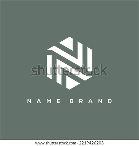 Modern abstract letter N logo design. Minimal N initial based icons. Initial NN vector