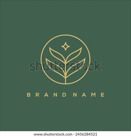 line art wellness logo vector