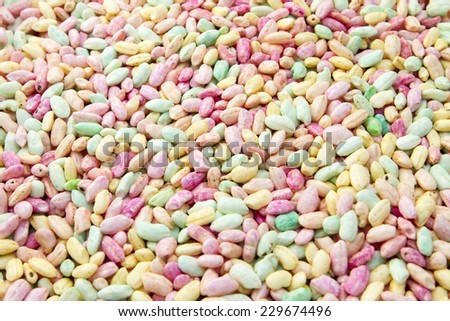 background, calorie, closeup, colours, dessert, diet, food, fruit, health, light, nutrition, organic, puffed, rainbow, rice, snack, stack, sweet
