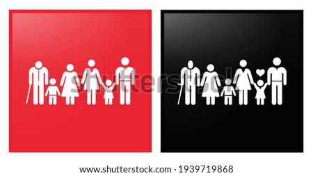 vector illustration of a happy family holding hands with love. No Poverty. Corporate social responsibility. Sustainable Development concept for Non-Profit Organization to achieve the global goals.