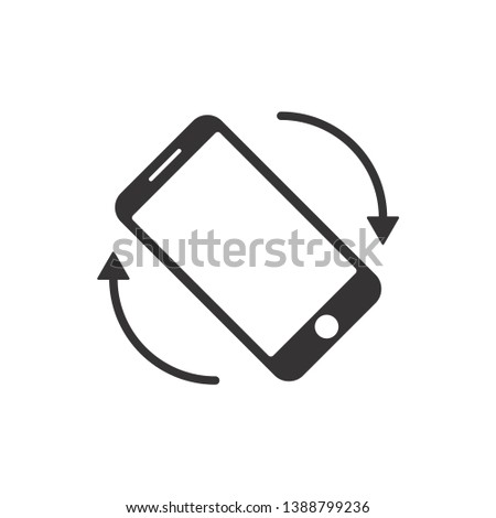 Mobile rotate vector icon, phone rotation symbol. Modern, simple flat vector illustration for web site or mobile app