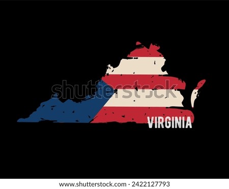 virginia state of america vintage art work perfect for print, etc