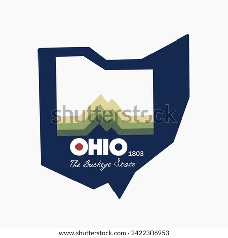 vector of ohio the buckeye state design perfect for print, etc