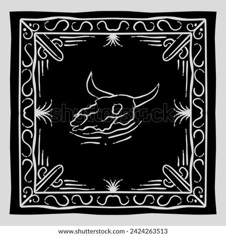 vector of bandana old western perfect for print, etc 