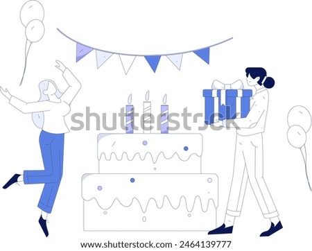 Virtual characters social communication concept business flat vector hand drawn illustration
