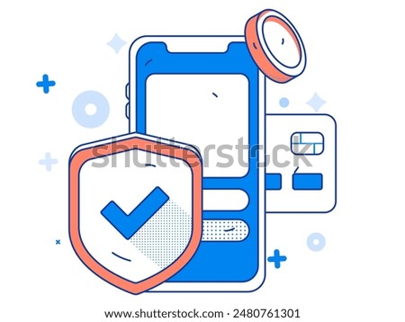 Credit card bill character flat vector concept operation hand drawn illustration
