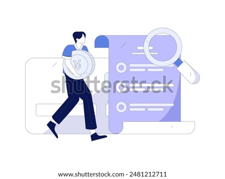 Online shopping payment security character flat vector concept operation hand drawn illustration
