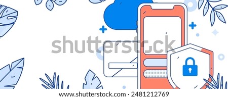 Online shopping payment security character flat vector concept operation hand drawn illustration
