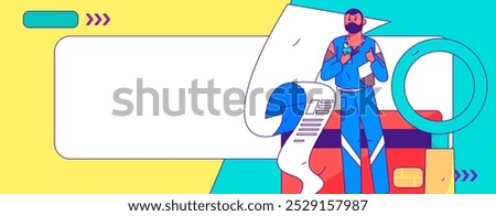 Credit card bill character flat vector concept operation hand drawn illustration
