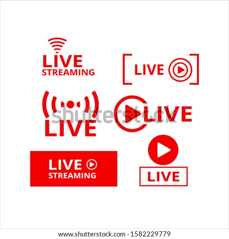 vector live video streaming logo. live video broadcast logo