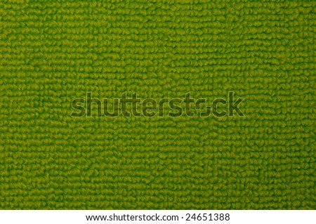 Close-up of an green indoor warm and soft carpet.