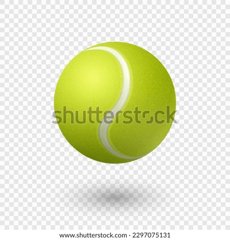 Vector 3d Realistic Green Textured Tennis Ball in Flight Icon Closeup Isolated. Tennis Ball Design Template for Sports Concept, Competition, Advertisement. Front View. Vector Illustration