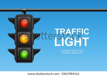 Similar – Image, Stock Photo traffic signal on the highway in the city