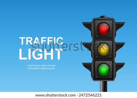 Similar – Image, Stock Photo traffic signal on the highway in the city