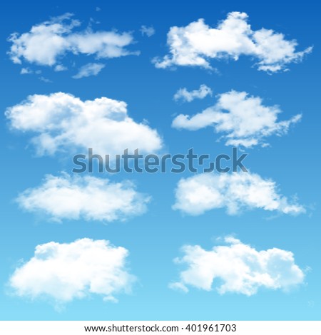 Set of realistic vector clouds