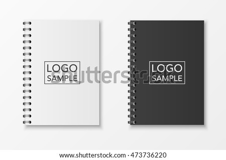Realistic vector notebook set
