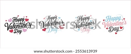 Valentine's Day Logo Vector Illustration Collection