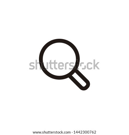 search magnifier outline icon sign signifier vector