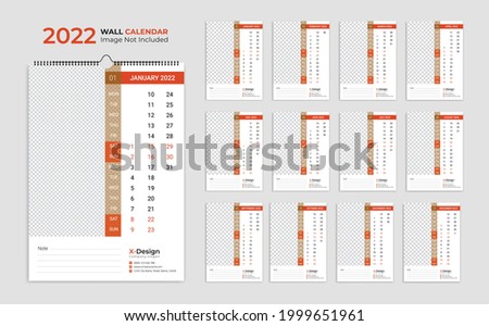 Calendar, wall calendar, new year, company, 2022, happy new year, month, template, design elements, wall, colorful, stationery, corporate, year, 2022 calendar, planner, monthly, schedule, desk calenda
