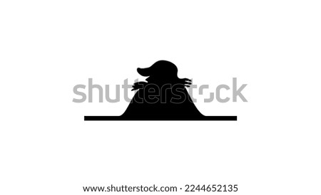 Mole silhouette, high quality vector