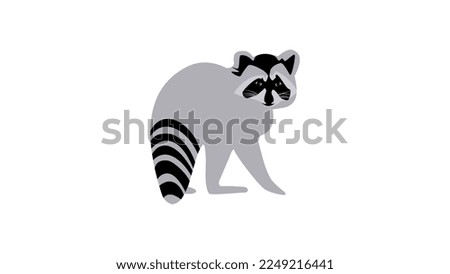 Raccoon silhouette, high quality vector