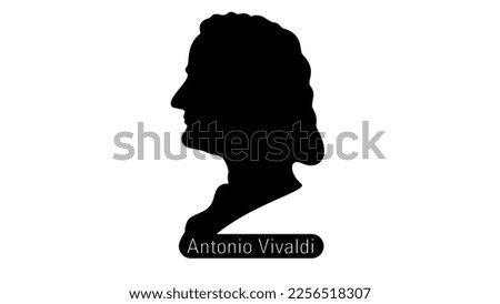 Antonio Lucio Vivaldi silhouette high quality vector