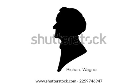 Richard Wagner silhouette, German composer