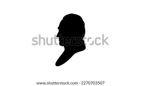 Johann Wolfgang von Goethe silhouette, high quality vector