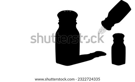 Pepper shaker silhouette, high quality vector