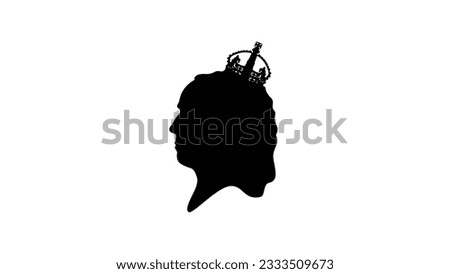 Queen Victoria silhouette, high quality vector
