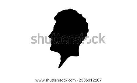 Luigi Cherubini silhouette, high quality vector