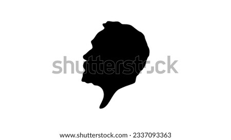 Alfred Nobel silhouette, high quality vector